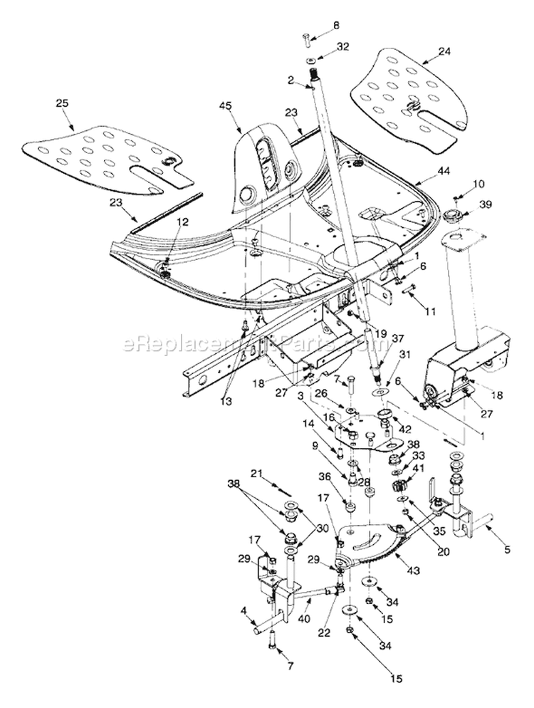 Page H Diagram and Parts List for 13A-325-402 1999 Yard Man Lawn Tractor